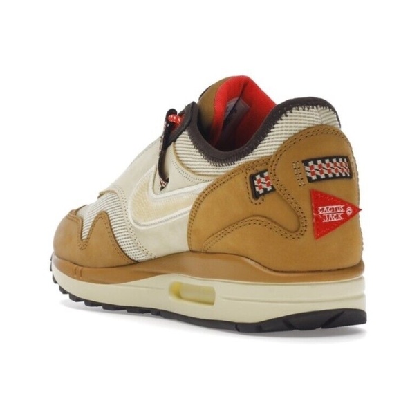 Nike Air Max 1 Travis Scott Cactus Jack Wheat Lemon Drop Mens Size 4.5 - Picture 7 of 16